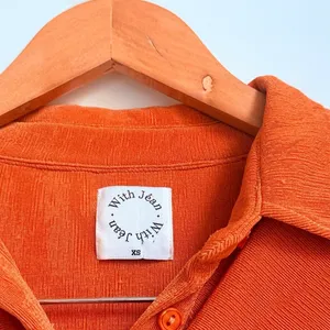 With Jean Andy Dress‎ in Maple Orange XS Blogger Summer Polo LA Spring thumbnail 6