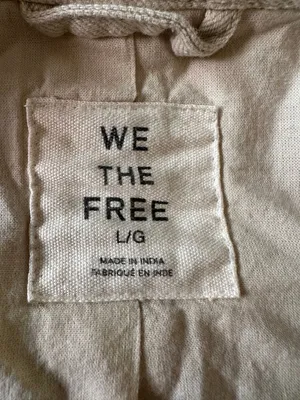 Free People Bohemian Kali Washed Utility Military Canvas Jacket Oat Large thumbnail 14