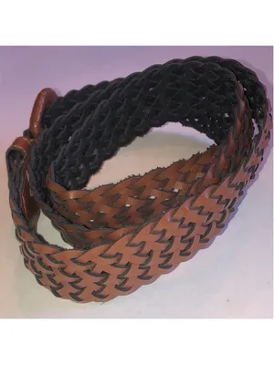 Brown Woven Faux Leather Retro Boho Belt thumbnail 2