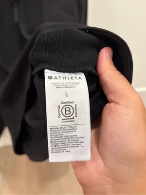 Athleta Black Half-Zip Pullover Hoodie thumbnail 4