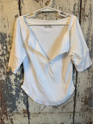 Intimately Free People Baby Tee, White/cream, size XS thumbnail 2