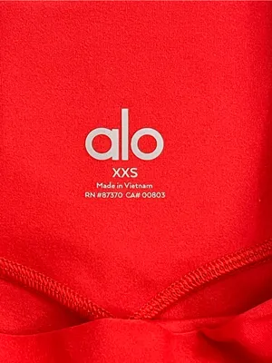 Alo Yoga 2.5” Airbrush high-waist Red Biker Shorts activewear yoga Pilates gym thumbnail 7