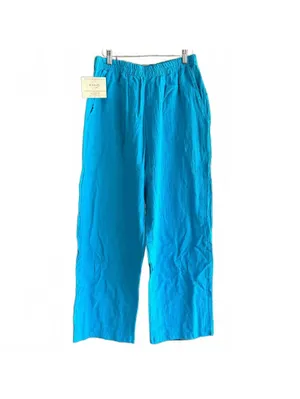 NWT B'Gauze Blue Cotton Baggy Casual Pants Size 2 (L/XL) Boho High Waist thumbnail 2