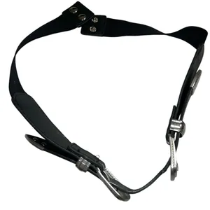 Black Double Buckle snap back Belt with Silver Accents thumbnail 7