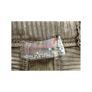 Free People Movement Crop Tank Top Ribbed Halter Olive Green M‎ thumbnail 3