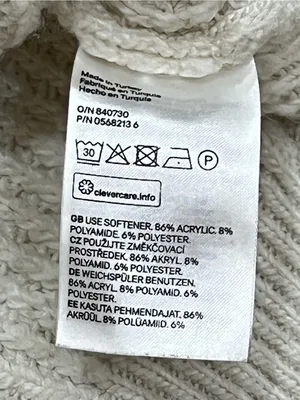 H&M Ivory Mixed Texture Cable Knit Sweater Size Medium thumbnail 10
