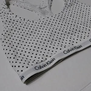 Calvin Klein White & Black Polka Dot Racerback Bra thumbnail 4