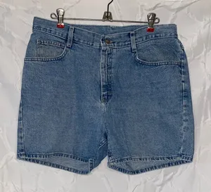 Riders By Lee Mom Shorts Blue Denim Women's Y2K Size 30 Medium Wash Distressed thumbnail 1