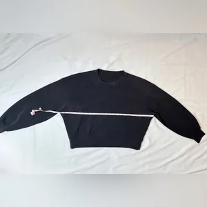 Lululemon NWOT Perfectly Oversized Cropped Crew *Softstreme - Black - 6 thumbnail 10