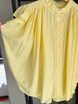 Madewell Flutter Sleeve Button Up Top thumbnail 2