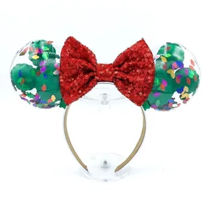 Handmade Christmas Confetti Balloon Ears Green/Red‎ thumbnail 2
