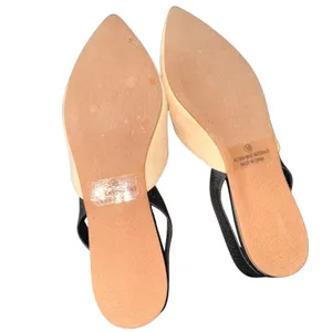 Lulu's NIB Mae Faux Suede Pointed-Toe Slingback Flats in Beige and Black Size 10 thumbnail 3