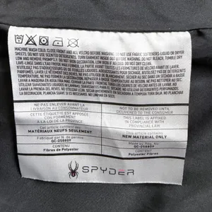 Spyder Puffer Jacket Women's Winter Long Hooded Full Zip Quilted Large Black thumbnail 6