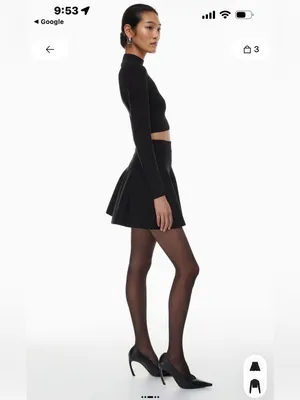 New With Tags Aritzia Babaton Sculpt Knit Elevator Skirt Sz L thumbnail 4