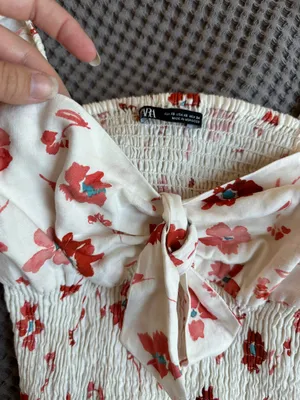 ZARA Linen Milkmaid Top thumbnail 4