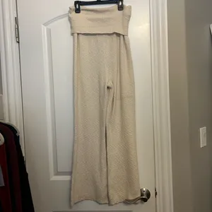 Free People Beach Knit Ribbed Foldover Pants thumbnail 2