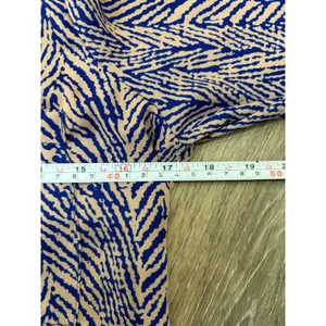 Hazel Hazel Blouse Womens Small Blue Beige Zebra Print High Low Button Back Top thumbnail 5