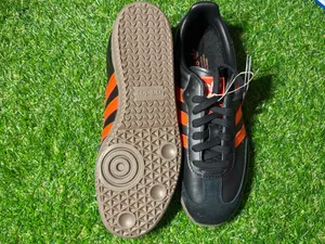 Adidas Sambas. Black and orange. Men’s 7.5, women’s 8.5. thumbnail 3