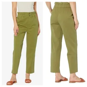 Madewell Double Button Tapered High Rise Pants sz‎ 2 paper bag waist thumbnail 2