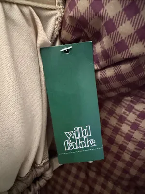 wild fable Burgundy Plaid Puffer Jacket thumbnail 4