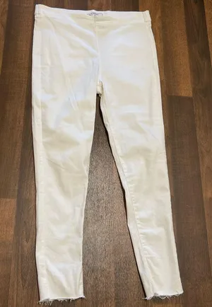 Free People Cream Skinny Jeans thumbnail 1