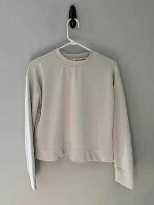 Athleta Seasoft Crewneck Sweatshirt Cream S thumbnail 3