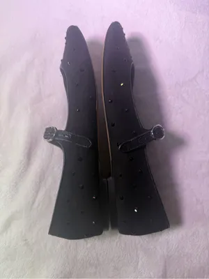 J. Crew Black Studded Mary Jane Flats thumbnail 8