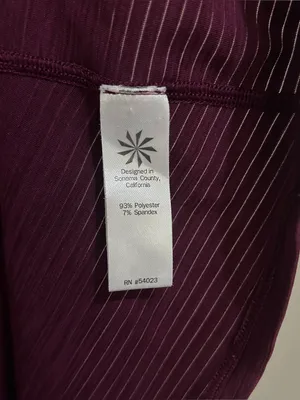 Athleta Burgundy Heathered Scoop Neck Short Sleeve Athletic Shirt Womens Size XL thumbnail 8
