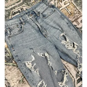 American Eagle Ripped Distressed Mom Jeans thumbnail 2