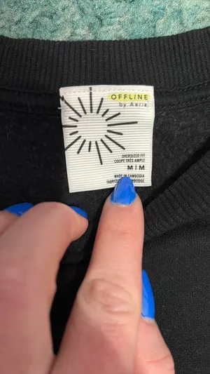 Black Sweatshirt Aerie OFFLINE by thumbnail 5