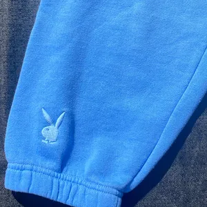 🩵 Playboy By PacSun Size XS (Small - Medium) Baby Blue Ombre Floral Logo Joggers Sweatpants 💙 thumbnail 9