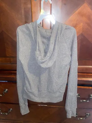 Gray Zip Up Hoodie Size L thumbnail 3