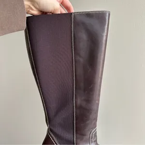 Franco Fortini Women Donna Mid-Calf Heeled Leather Boots, Y2K, Brown, Size 7.5M thumbnail 8