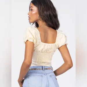Princess Polly Abe Crop Top in Lemon Size 2 New with tag thumbnail 5