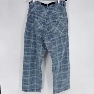 Böhme Judy Plaid Barrel Jeans Womens Medium High Rise Patchwork Cropped NEW thumbnail 6