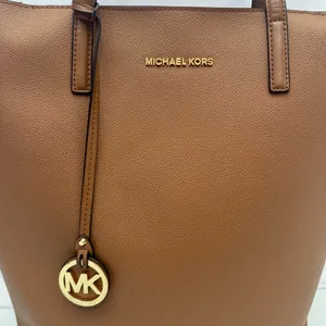 Michael Kors Camel Tan Saffiano Leather Haley Large Tote Bag Purse thumbnail 2