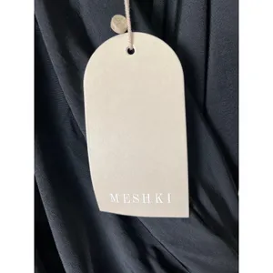 MESHKI Caroline Draped‎ Wrap Midi Dress Black XXS Cocktail Party Wedding New thumbnail 5