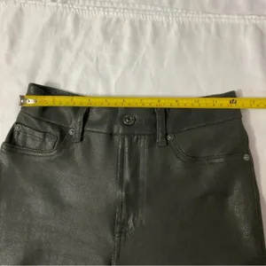 7 For All Mankind Metallic Coated High Rise Skinny Jean 28 Goth Punk Rocker Rave thumbnail 8