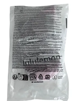 Lululemon Glitter Socks Quarter Length Blissful Pink with Silver Medium thumbnail 8