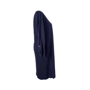 Lilly Pulitzer‎ 26198 Surfcrest Swing Dress MEDIUM Modal Cotton Tab Sleeves Navy thumbnail 4