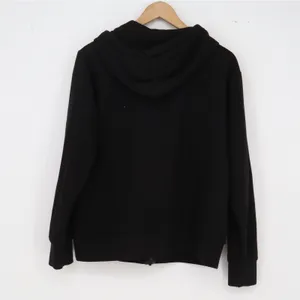 Time and Tru Hoodie Women L Black Soot Zip Up Pocket Good thumbnail 7
