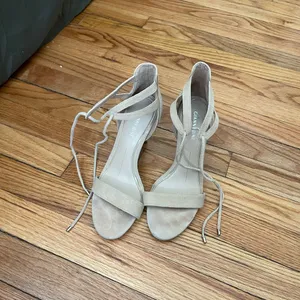 Gianni Bini Nude tie front high heels thumbnail 2
