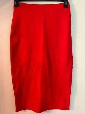NWT Red knit pencil skirt size small Modest wear thumbnail 1