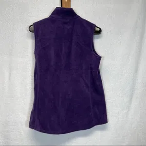 Woolrich Purple Sleeveless Full Zip Fleece Jacket Vest Size S‎ thumbnail 4