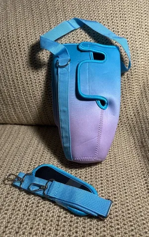 Water Bottle Carrier w/ Phone Pocket Insulated Neoprene Holder Crossbody Strap thumbnail 1