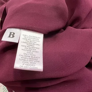 Ann Taylor Loft Women Tank Top Size Xsmall XS‎ Maroon Velour V Neck Cami Lined thumbnail 4