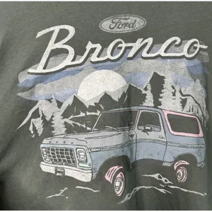 Hybrid Apparel Ford Bronco‎ Official Licensed Women 2X Off Road VTG Bronco Green Shirt Casual thumbnail 3