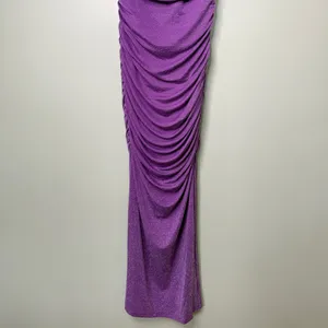 NWT Hello Molly Fabulous Spark Halter Glitter Maxi Dress Purple Women’s Size 8 thumbnail 9