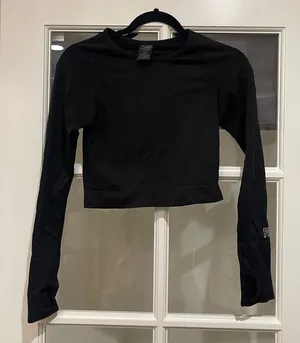 PINK Victoria's Secret Black Crop Top thumbnail 1
