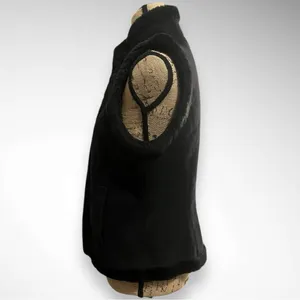 CHAPS Women's Black‎ Faux Suede Faux Fur Vest Small | EUC thumbnail 4